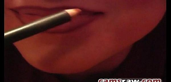  Jamie Lynn Putting Lipstick On Close Up Fetish